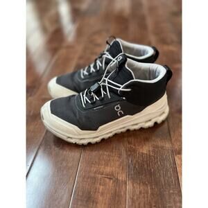 On Cloud Hero Mid Youth Shoes Size Y4 White Gray Waterproof Athletic Sneakers